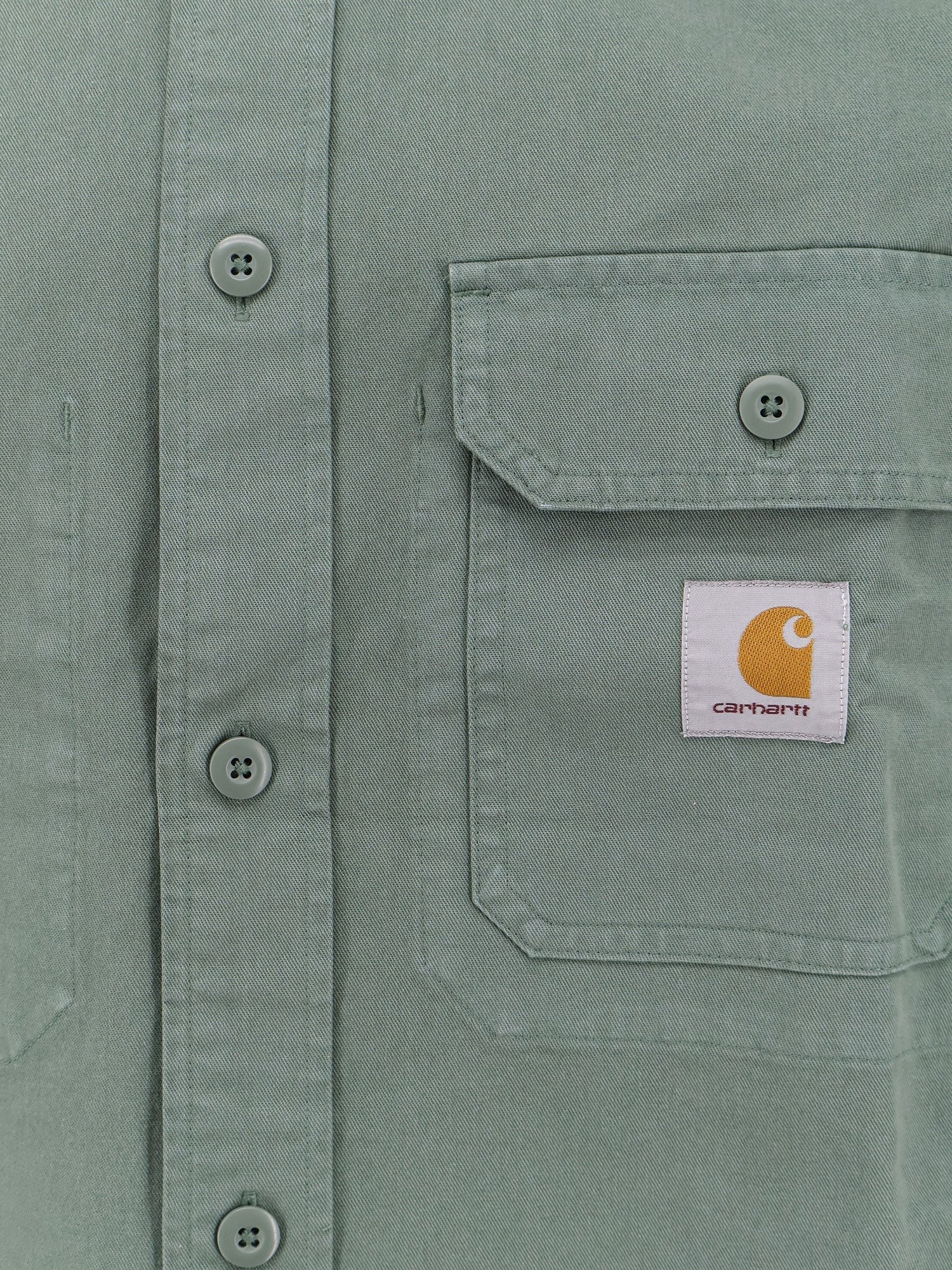Carhartt Wip - Cotton Shirt With Logo Patch - Home->Man->Clothing->Shirts