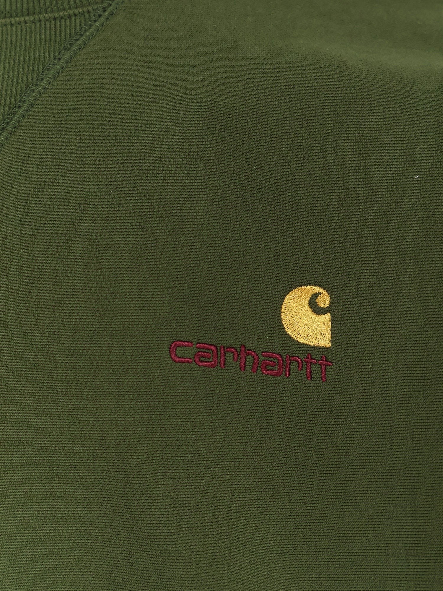 Carhartt Wip - American Script Cotton Blend Sweatshirt With Embroidered Logo - Home->Man->Clothing->sweatshirts