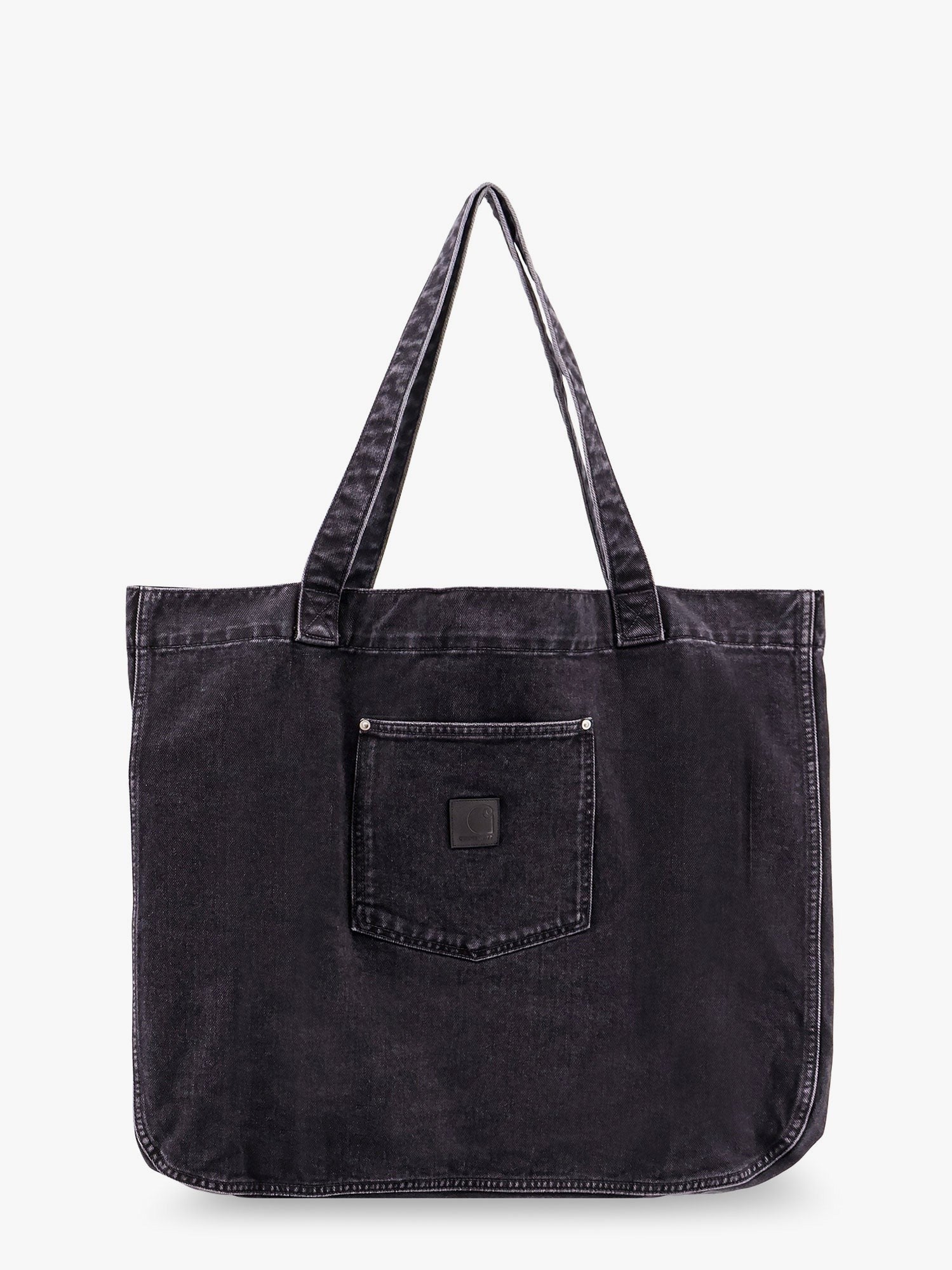 Carhartt Wip - Rivet Tote Black Denim Bag - Home->Man->Bags->Shoulder bags