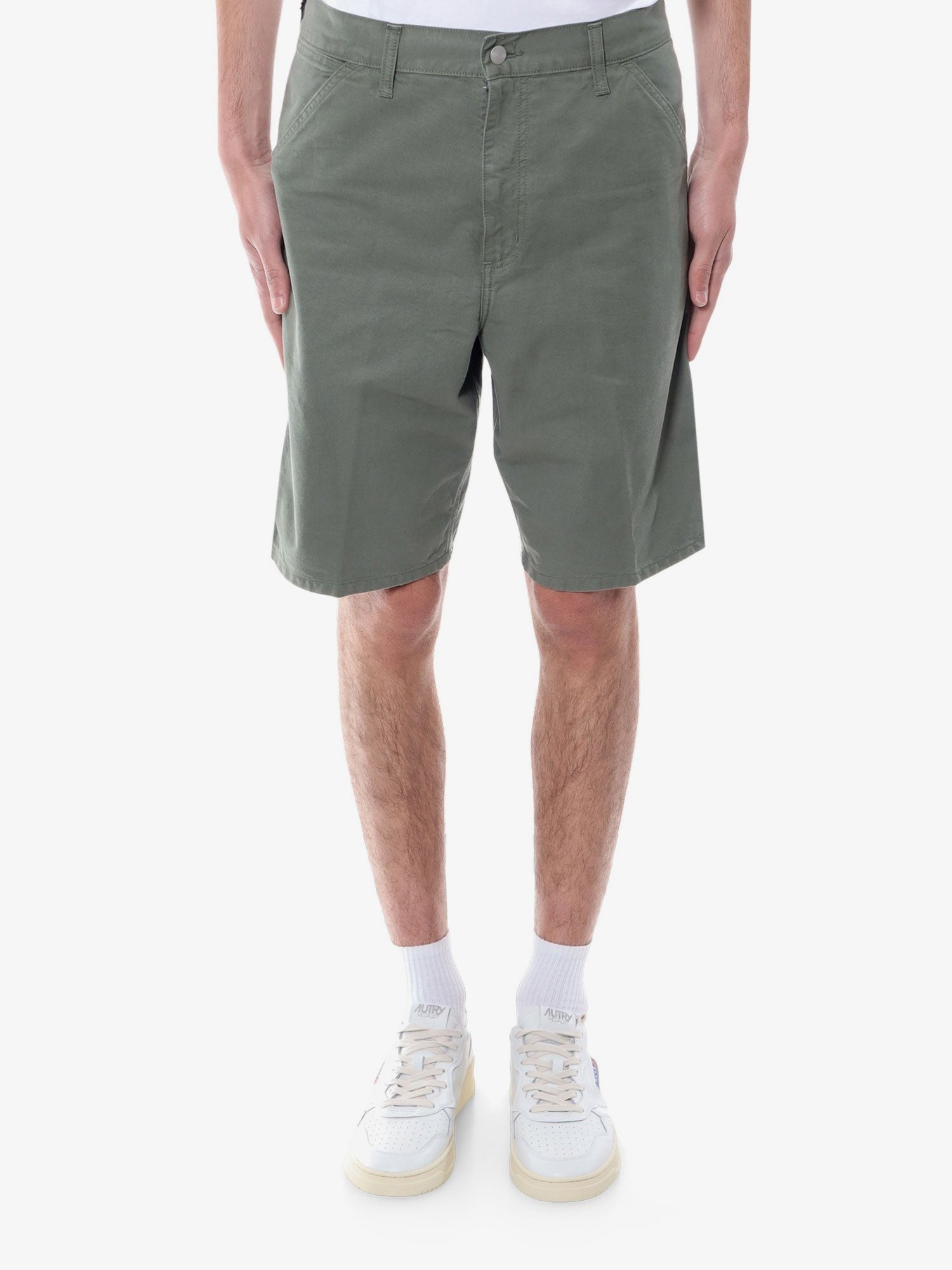 Carhartt Wip - Single Knee Cotton Bermuda Shorts With Logo Patch - Home->Man->Clothing->Shorts