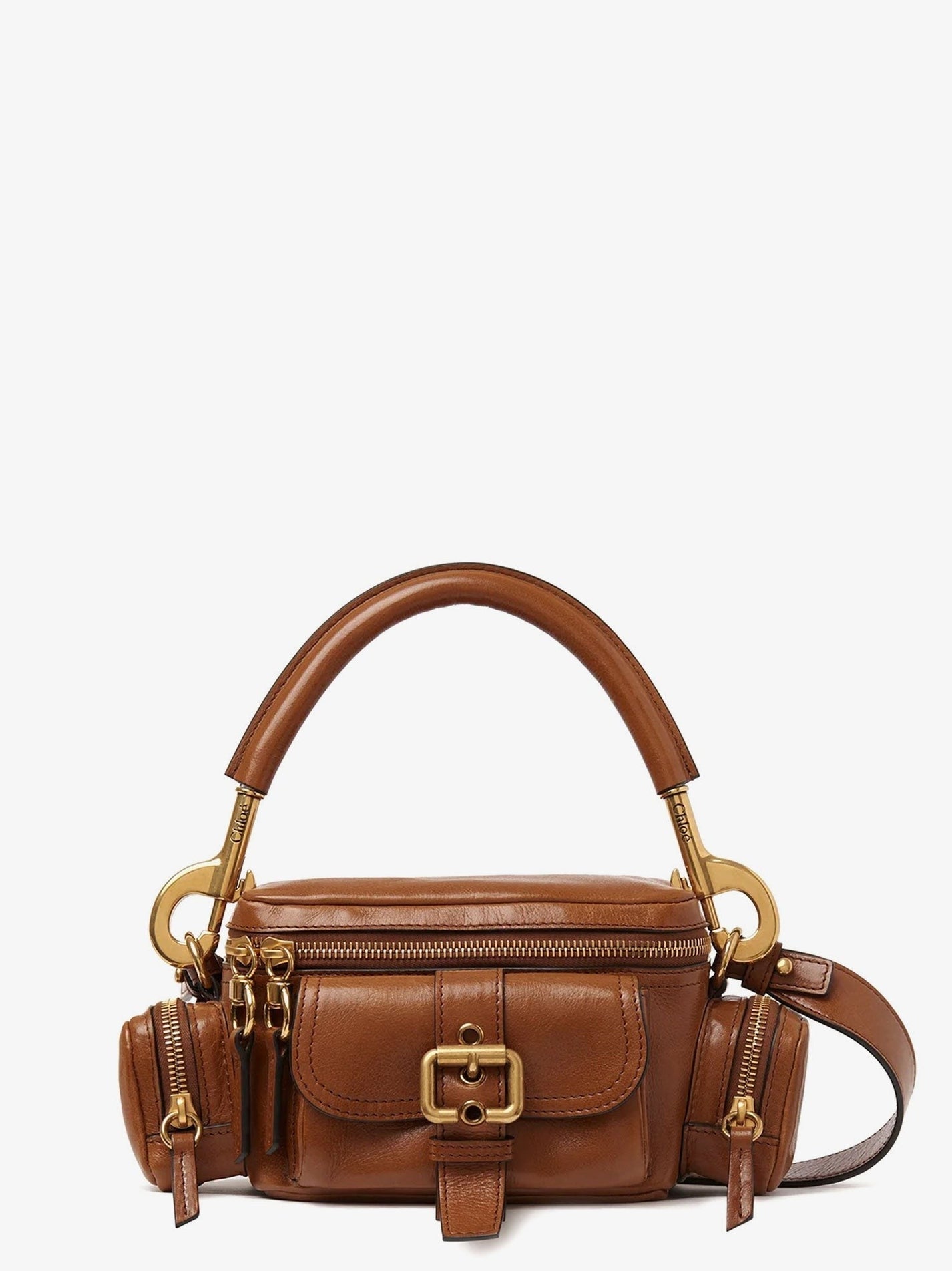 CHLOE’ - Chloe’ Small Double Carry Leather Bag With Multipocket Detail - Woman->Bags->Shoulder bags