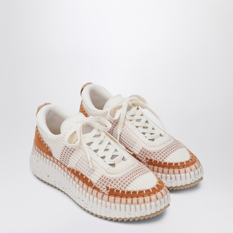 Chloé - Chloé Natural Nama trainer in recycled nylon - Women’s Shoes