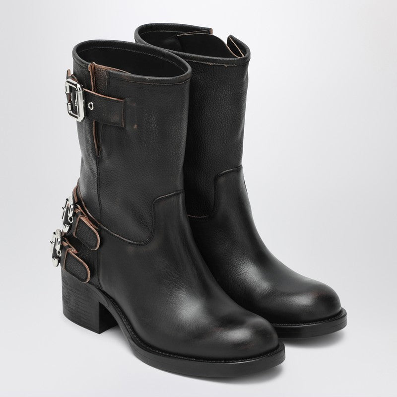 Chloé - Chloé Black Dakota biker-style boots - Boots