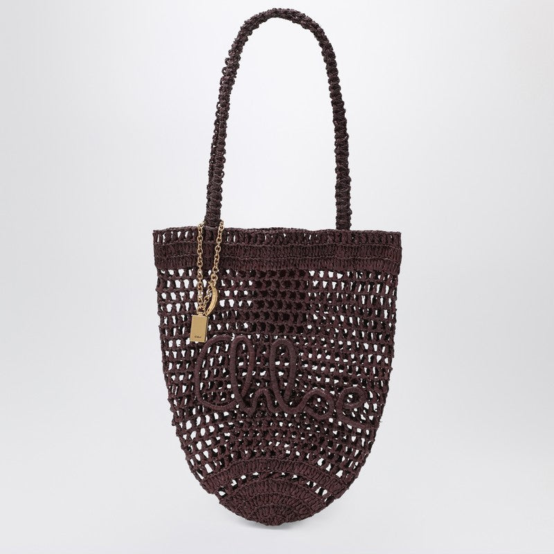 Chloé - Chloé Small Summer Banana Tote bag in brown - Handbag