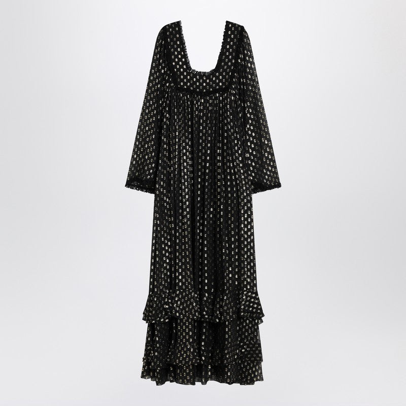 Chloé - Chloé Maxi black dress with lightweight silk ruffles - Dresses