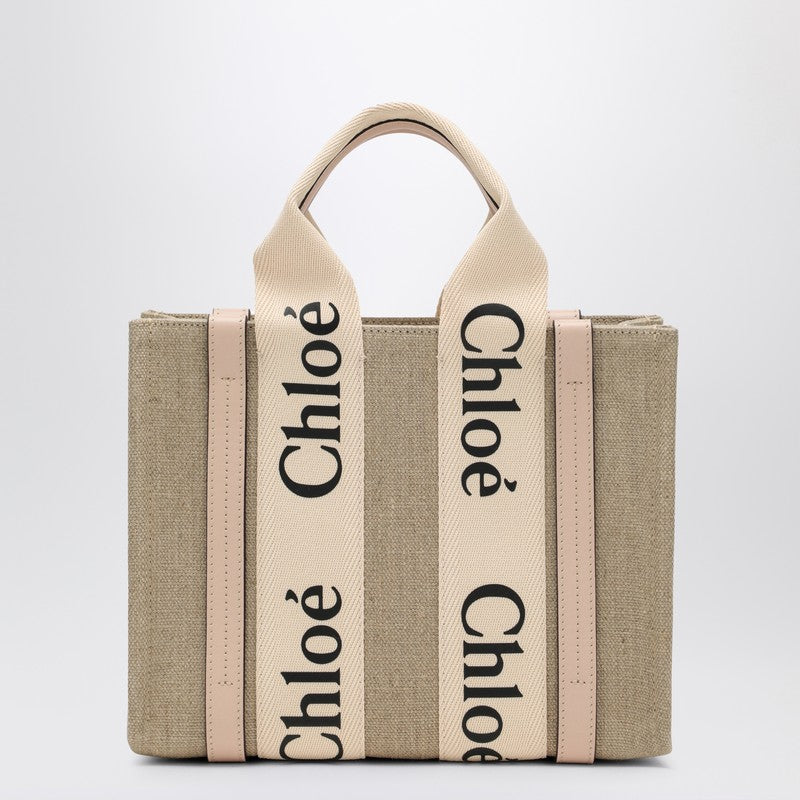 Chloé - Chloé Woody little bag in beige canvas - General