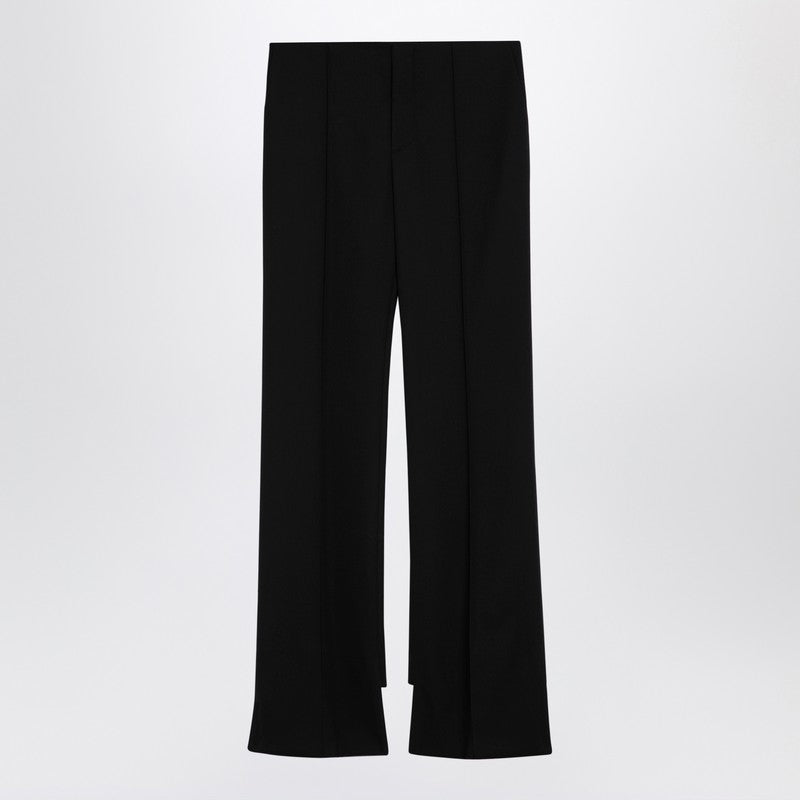 Chloé - Chloé Black asymmetrical wool trousers - Trousers