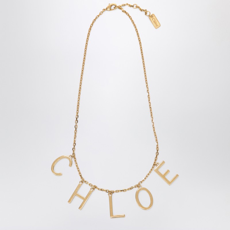 Chloé - Chloé Letters necklace in Vintage Gold brass - Jewellery