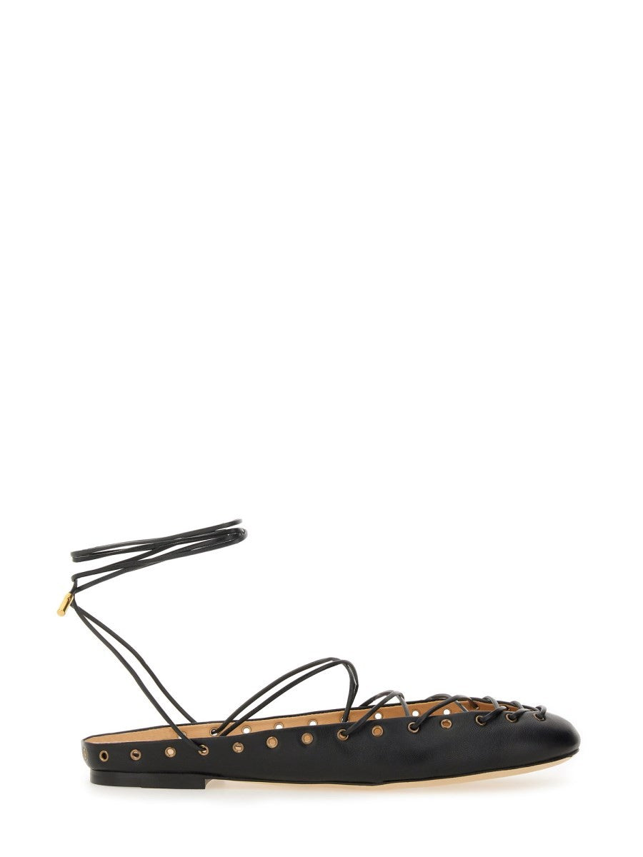 CHLOE’ - Chloe’ Ballerina ’Ghillies’ - Woman->FOOTWEAR->FLATS
