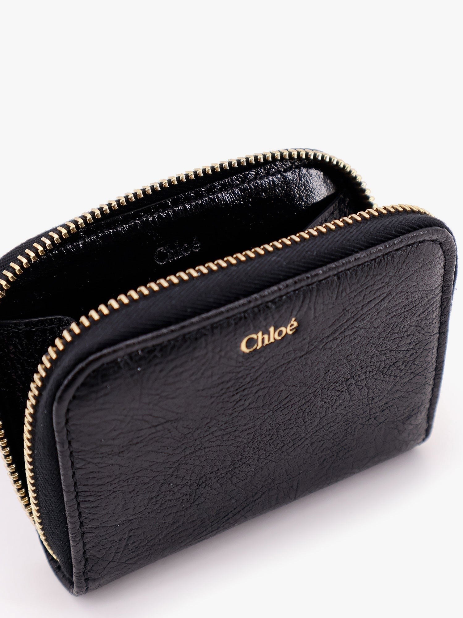 CHLOE’ - Leather Wallet With Frontal Logo - Home->Woman->Accessories->Wallets