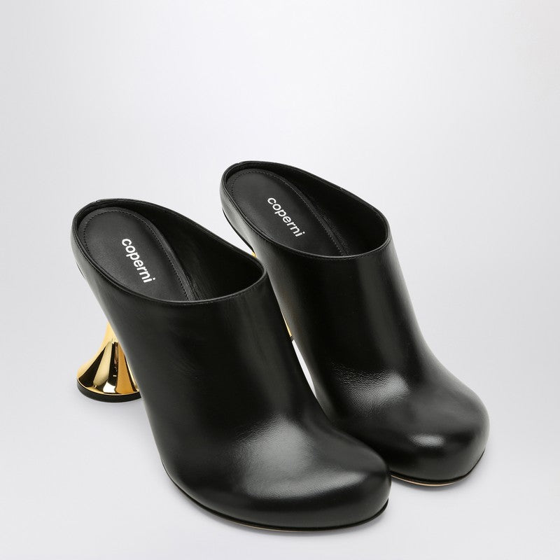 Coperni - Coperni Orchestra Closed Mule Heel in black leather - Women’s Shoes