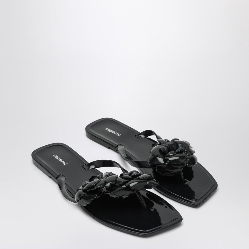 Coperni - Coperni Black silicone Flower flip-flops - Sandals