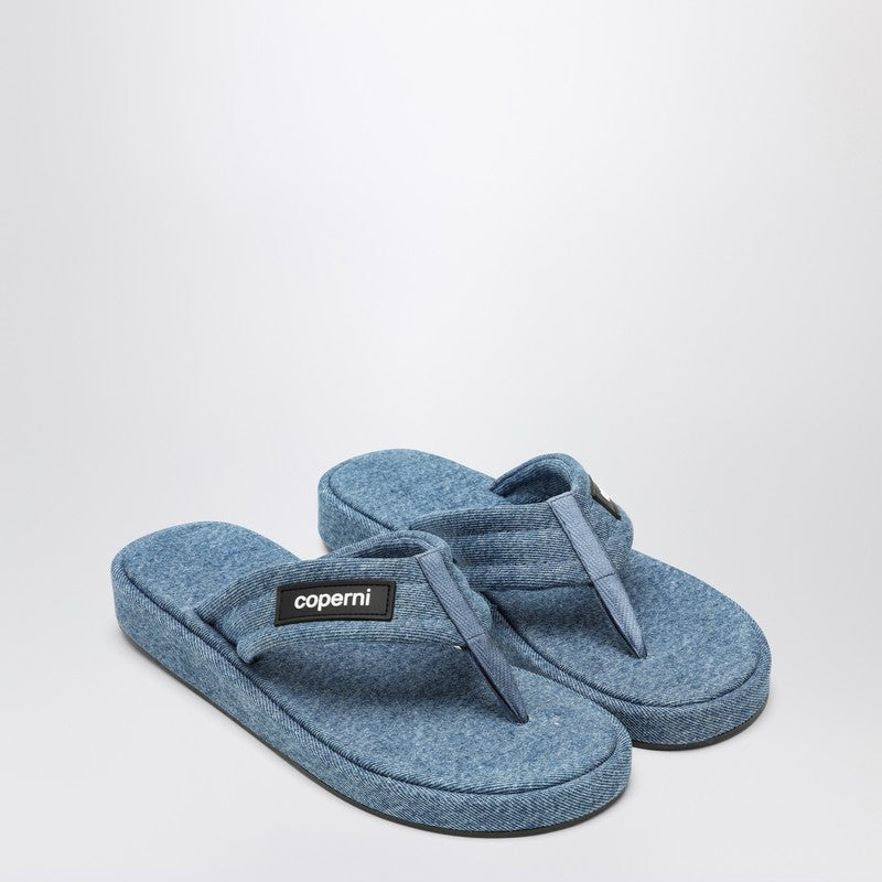 Coperni - Coperni Denim flip-flops with logo - Slippers & Flip-flops