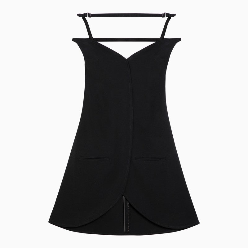 Courreges - Courreges Courrèges Ellipse black viscose bustier mini dress - Dresses