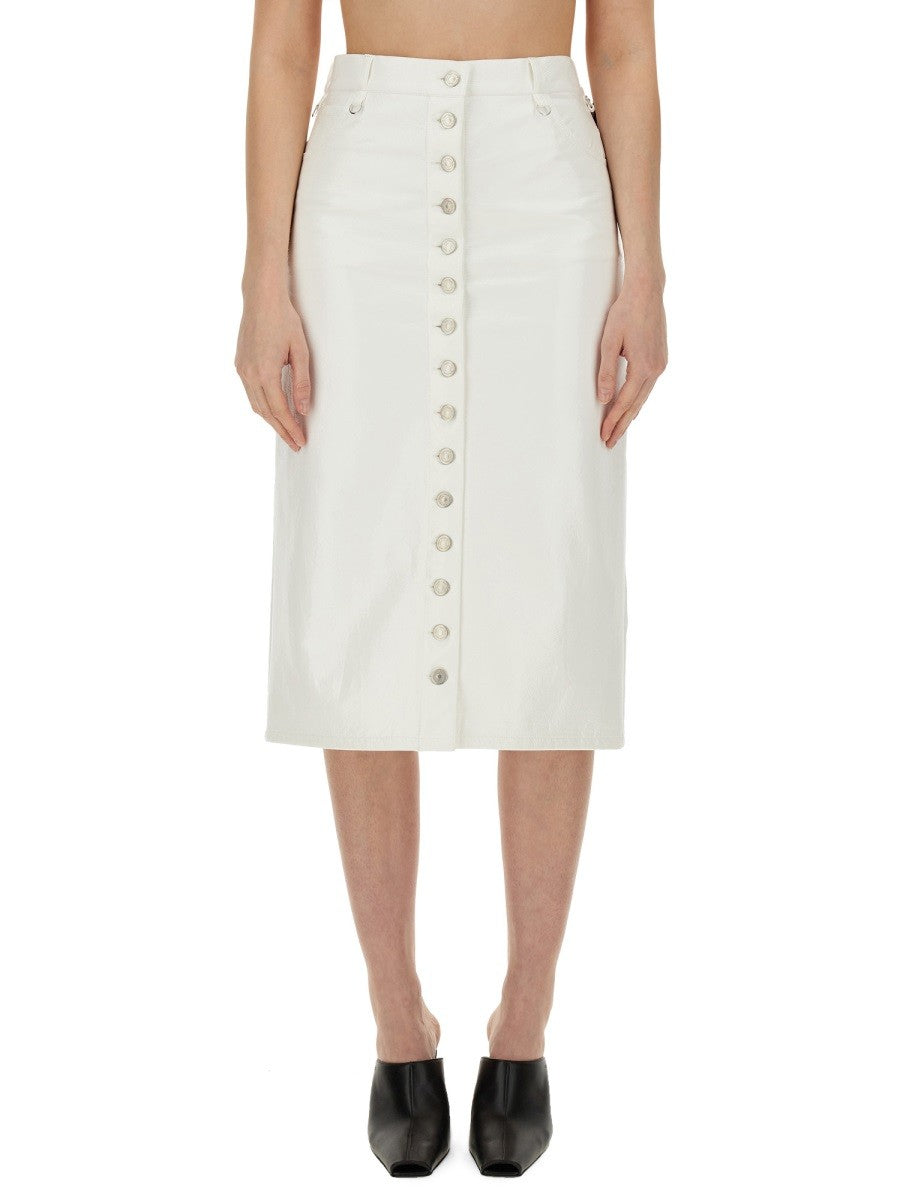 COURREGES - Courreges Skirt With Buttons - Women’s Clothing