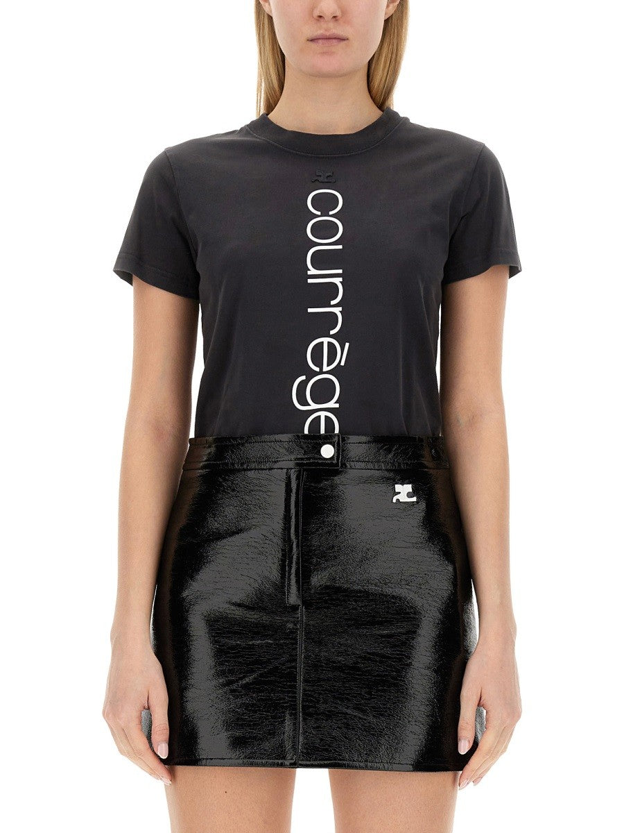 COURREGES - Courreges T Shirt With Logo - Woman->Clothing->t-shirts