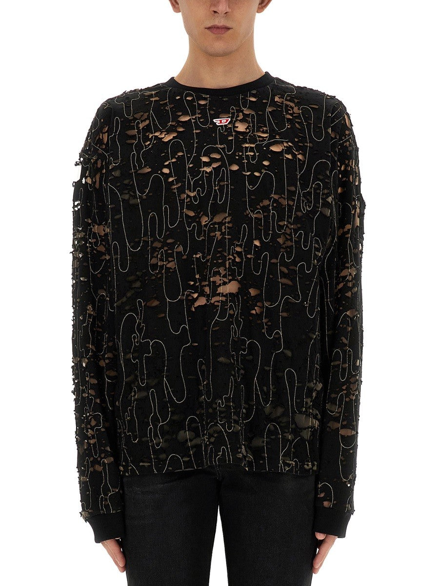 Diesel - Diesel Jersey ’T Boxt Ls Devor’ - Men’s Tops
