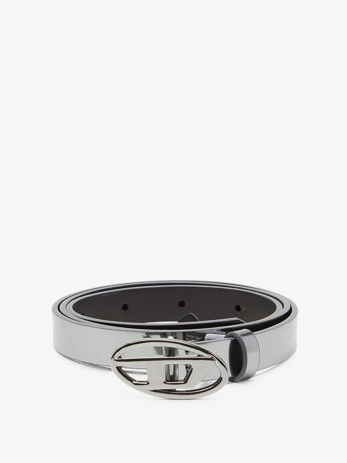 Diesel - Diesel Silver Leather Belt - Women’s Accessories