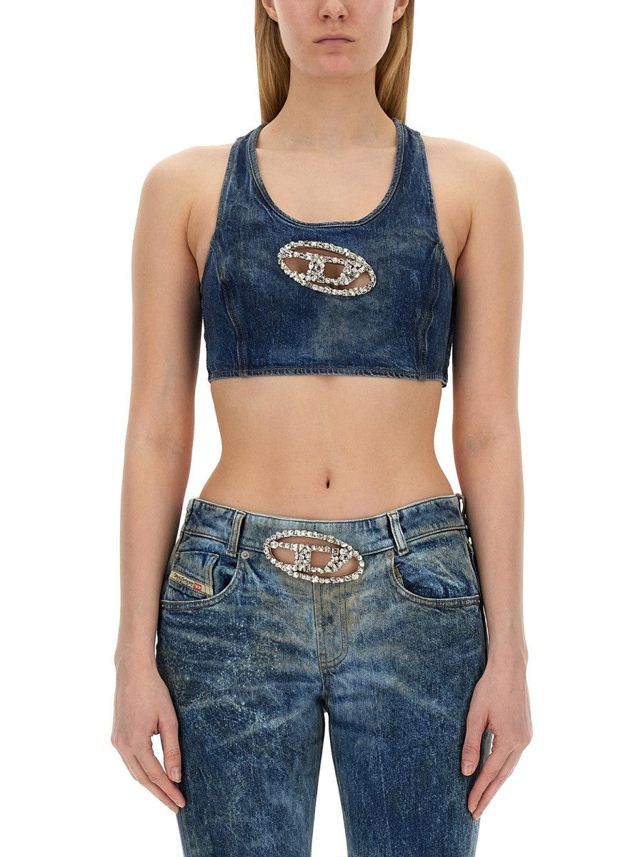 Diesel - Diesel Tops With Logo - Woman->Clothing->Tops