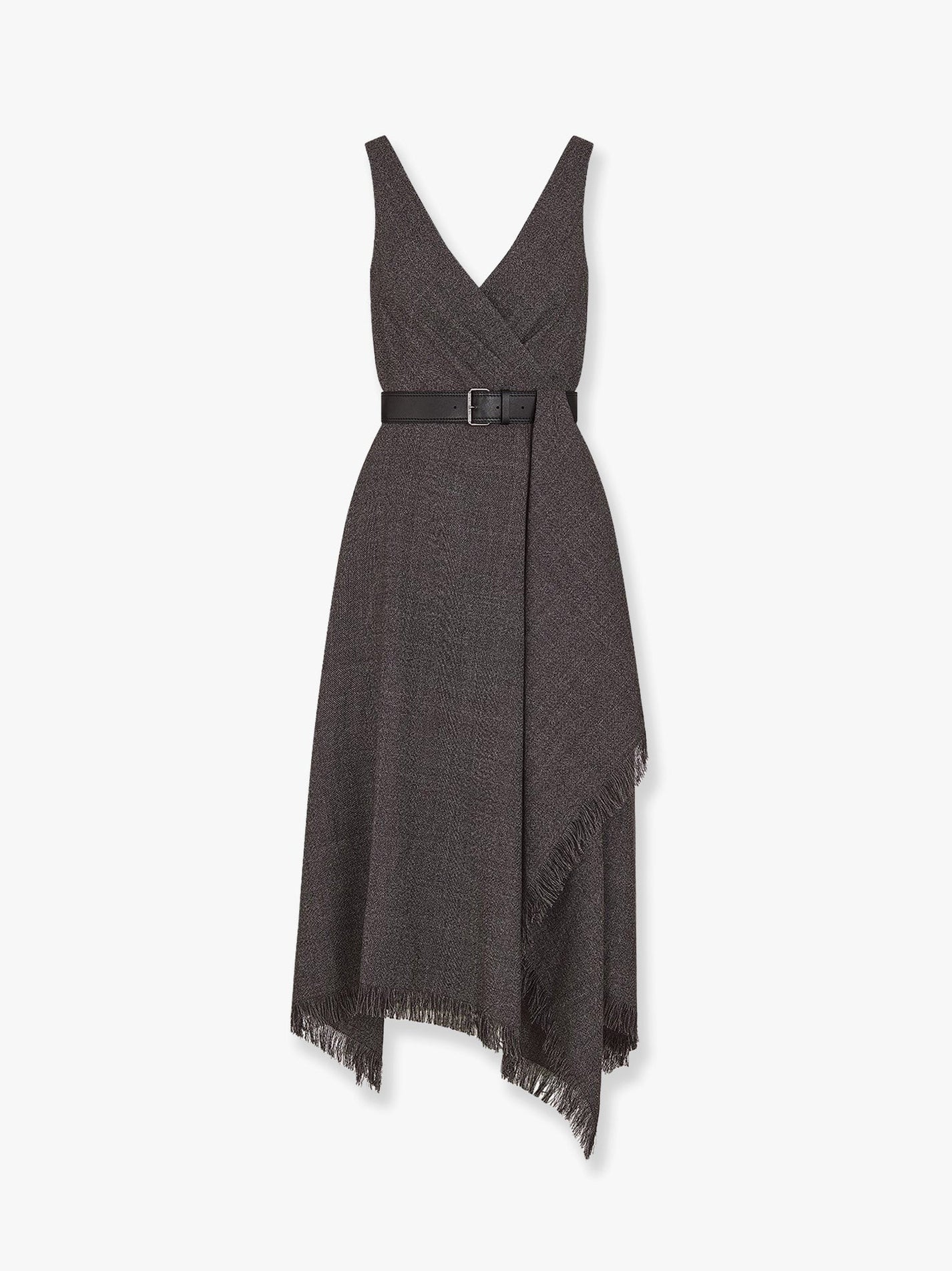 Dior - Dior Virgin Wool Tweed Dress With Leather Belt - Women’s Clothing