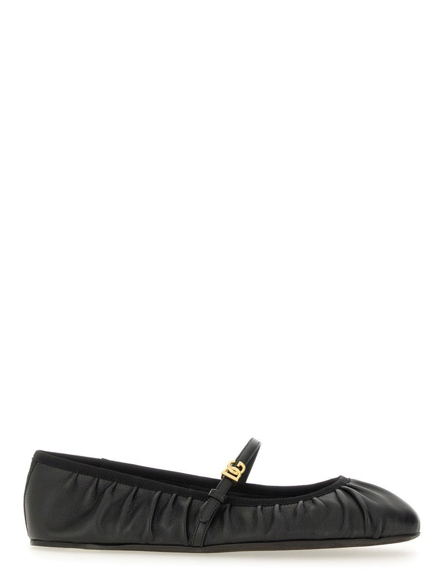 Dolce & Gabbana - Dolce & Gabbana Nappa Ballerina - Woman->FOOTWEAR->FLATS