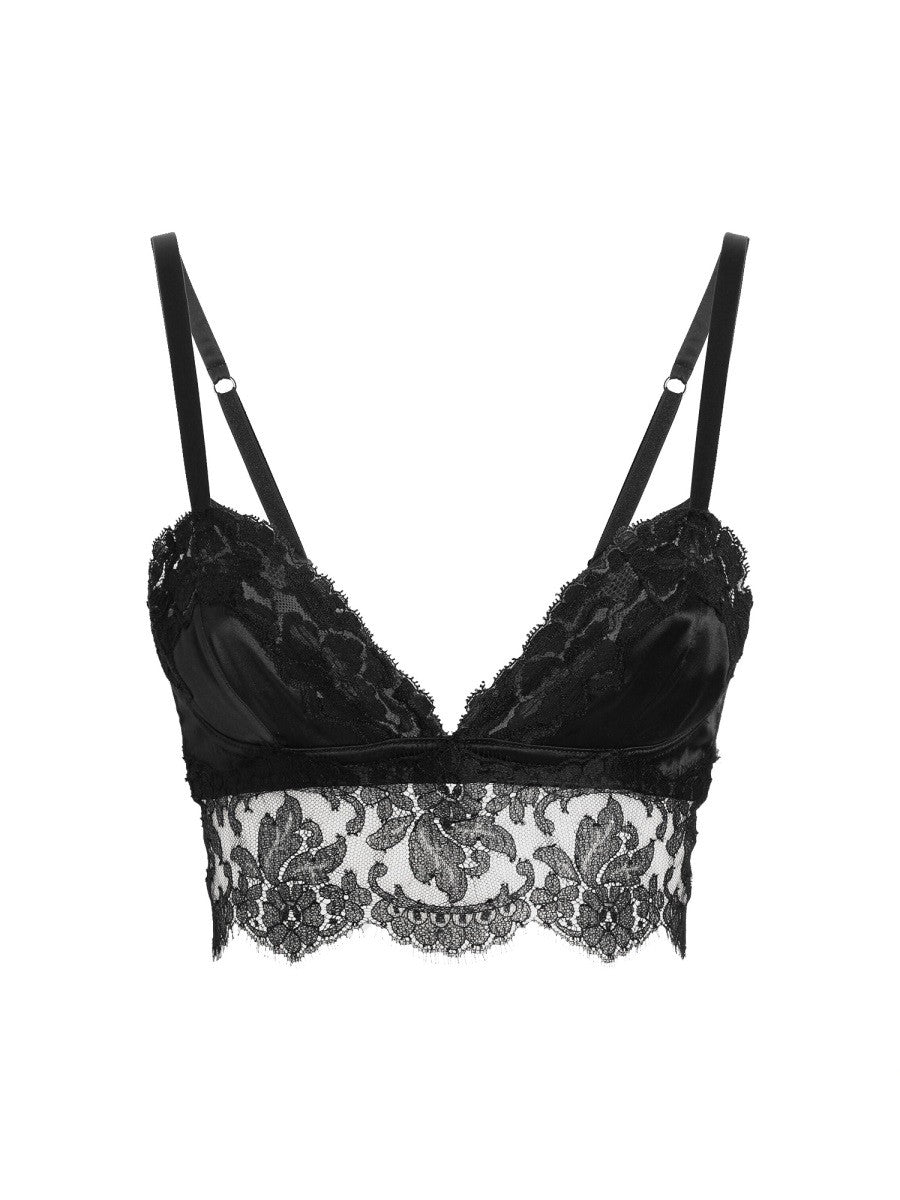 Dolce & Gabbana - Satin And Lace Bralette Top - Home->Woman->Clothing->Underwear