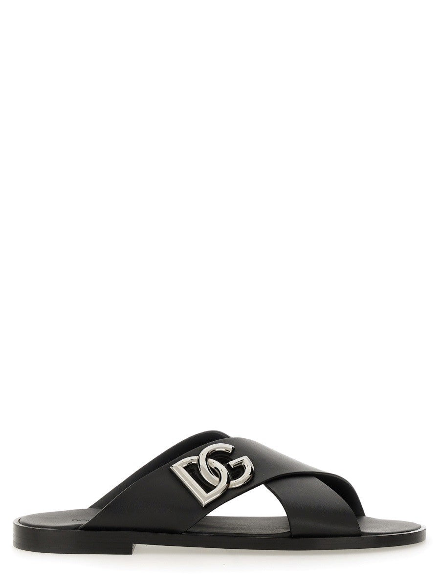 Dolce & Gabbana - Dolce & Gabbana Leather Sandal - Men’s Shoes