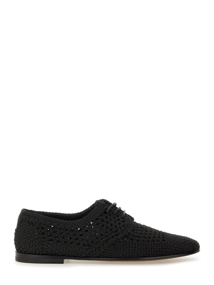 Dolce & Gabbana - Dolce & Gabbana Woven Fabric ’Derby’ Shoe - Men’s Shoes