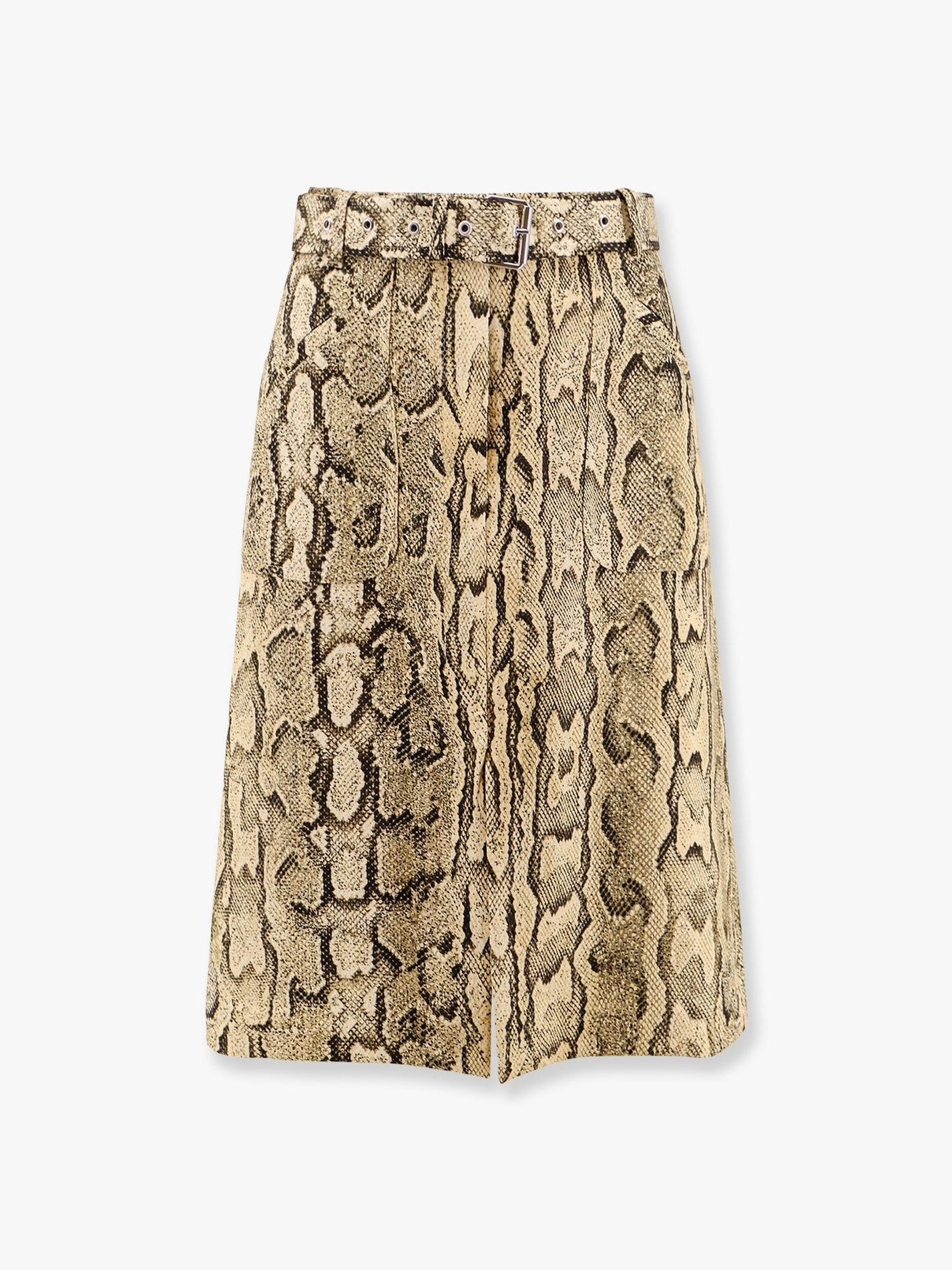 Dries Van Noten - Dries Van Noten Sheraz Viscose And Cotton Skirt With Reptile Print - Women’s Clothing