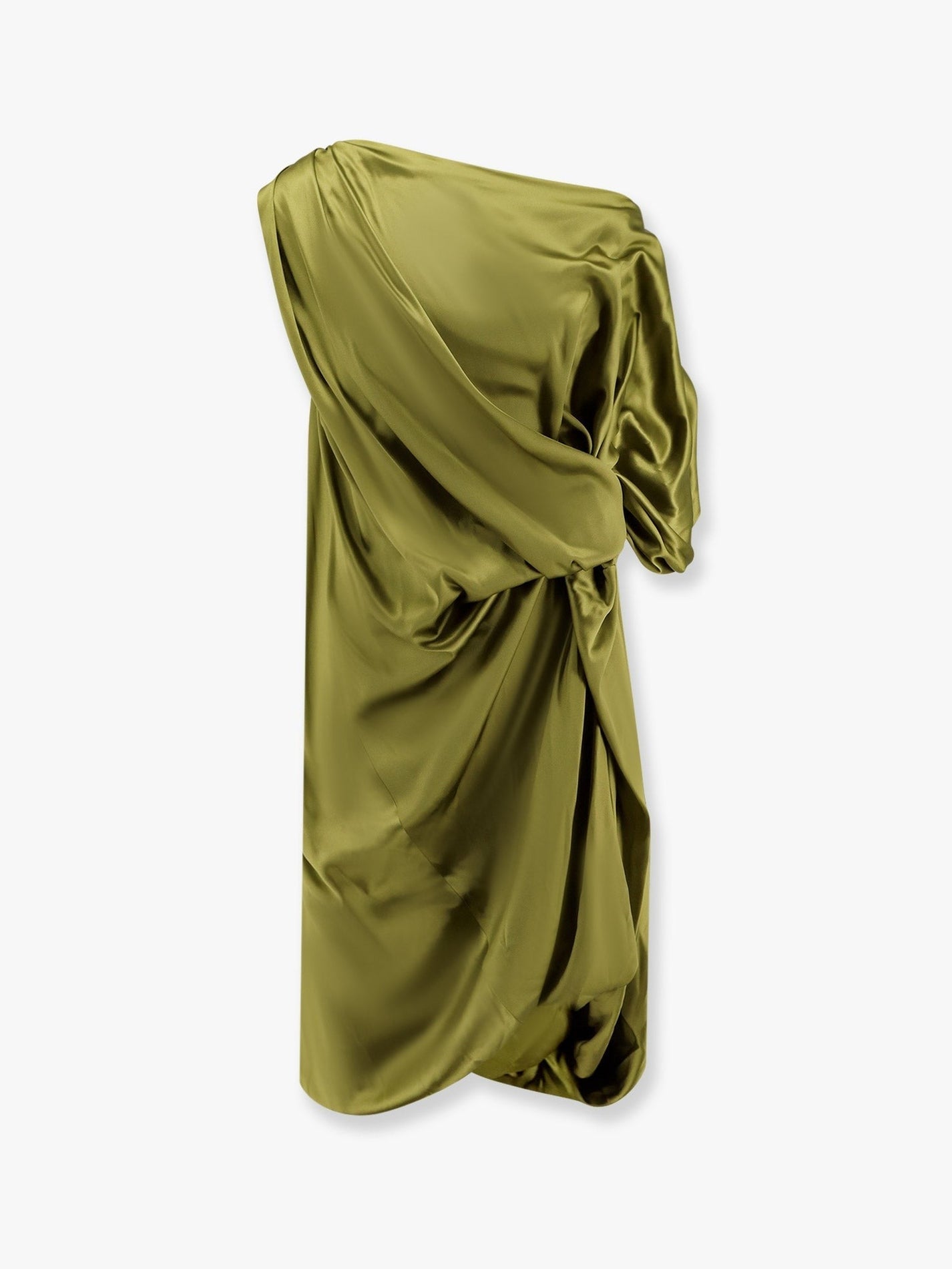 Dries Van Noten - Dries Van Noten Dalant Silk Dress With Lateral Knot - Women’s Clothing