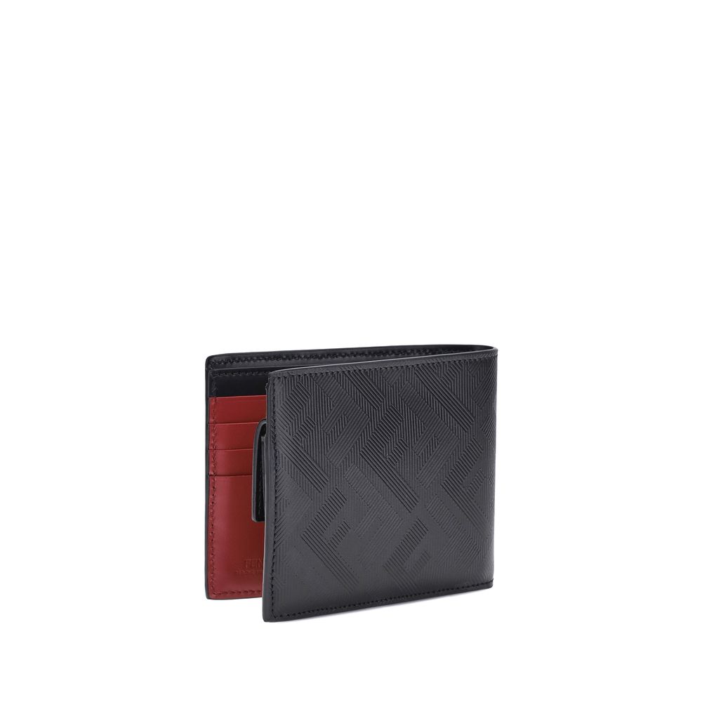Fendi - Fendi Ff Embossed Leather Bifold Wallet
