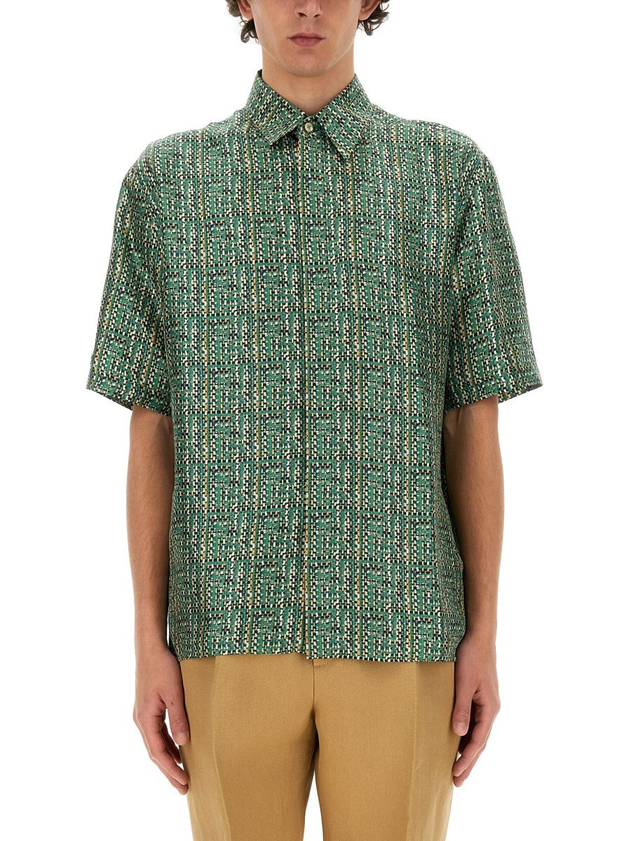 Fendi - Fendi Ff Silk Shirt - Men’s Tops