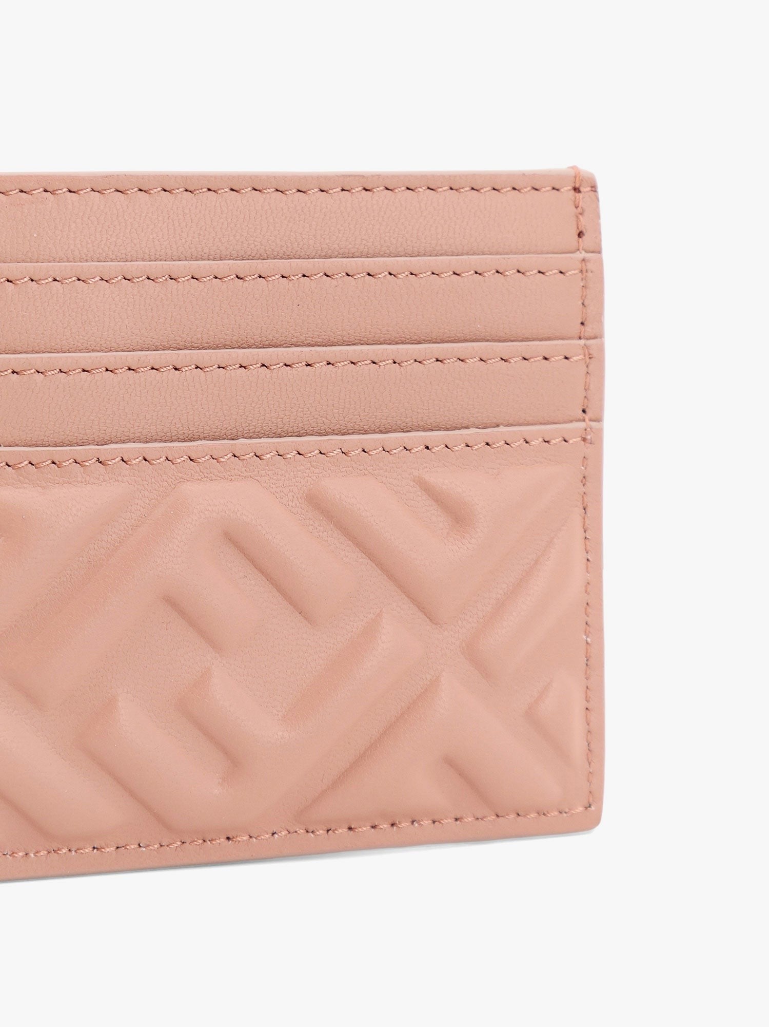 Fendi - Leather Card Holder With All Over Ff Motif - Small Leather Goods