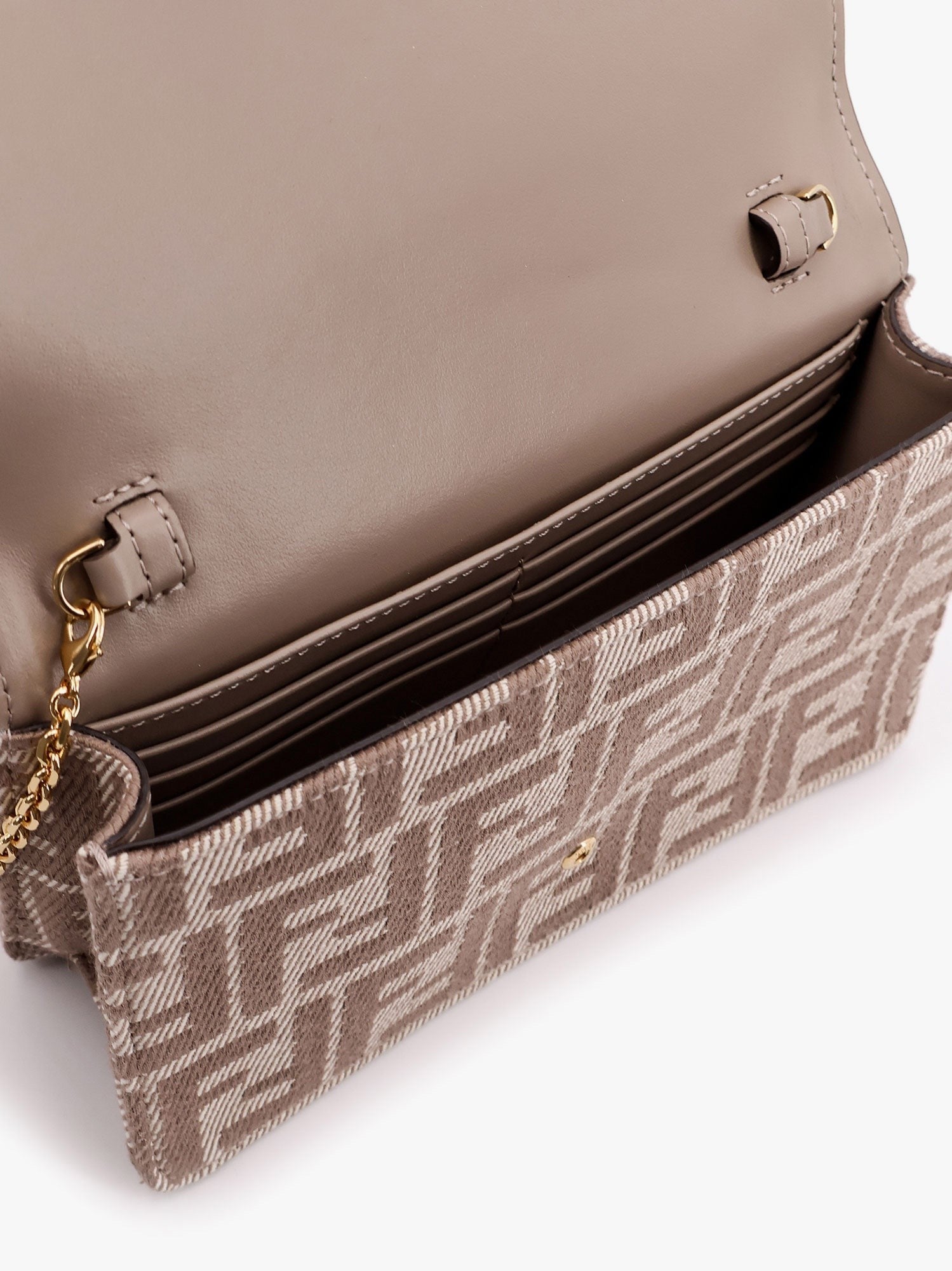 Fendi - Wallet On Chain Baguette With Shoulder Strap - Small Leather Goods