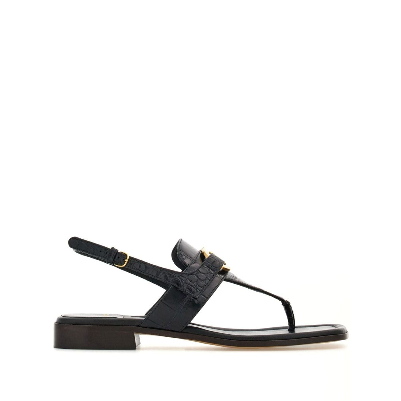 Ferragamo - Ferragamo Gancini-buckle Leather Sandals - Sandals