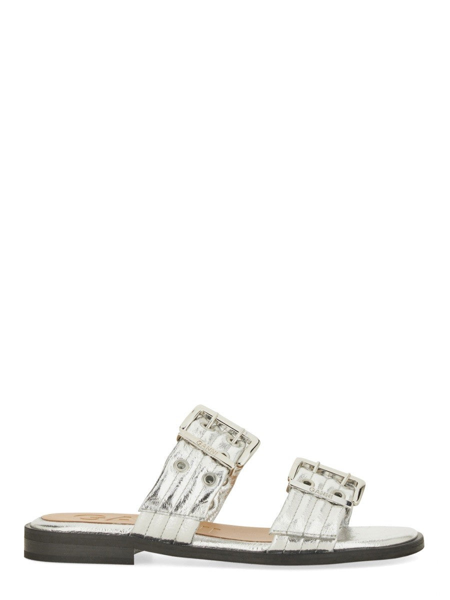 GANNI - Ganni Sandal With Buckle - Woman->FOOTWEAR->SANDALS