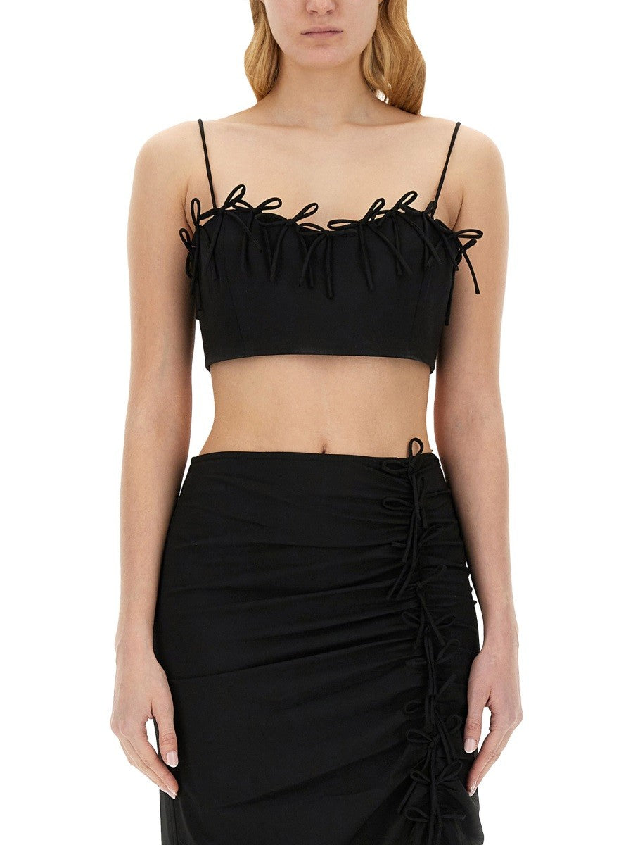 GANNI - Ganni Top With Bows - Woman->Clothing->Tops