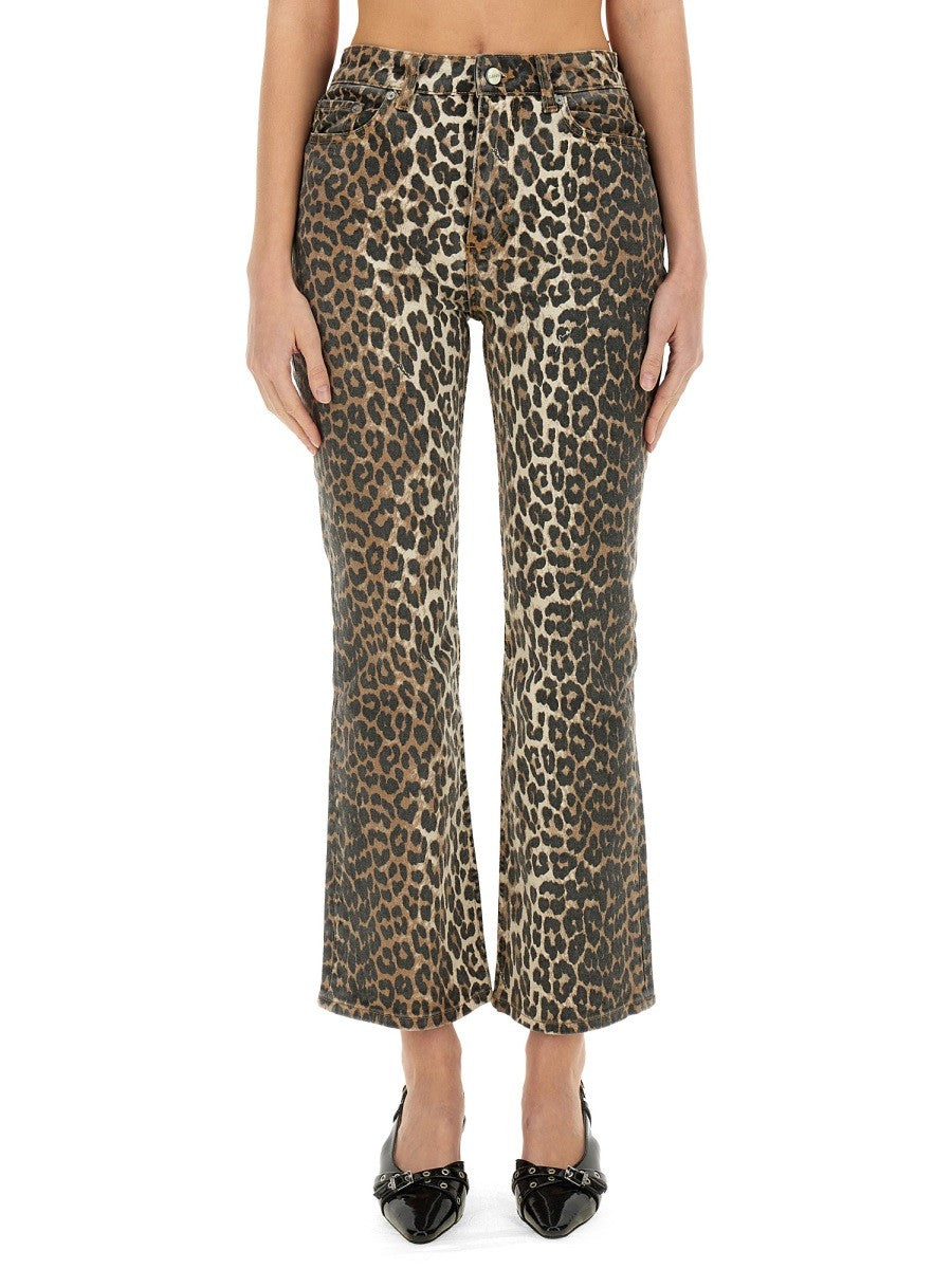 GANNI - Animalier Jeans - Home->Woman->Clothing->Jeans