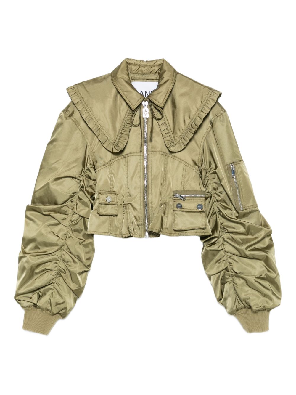 Ganni - GANNI Coats Green - Jackets