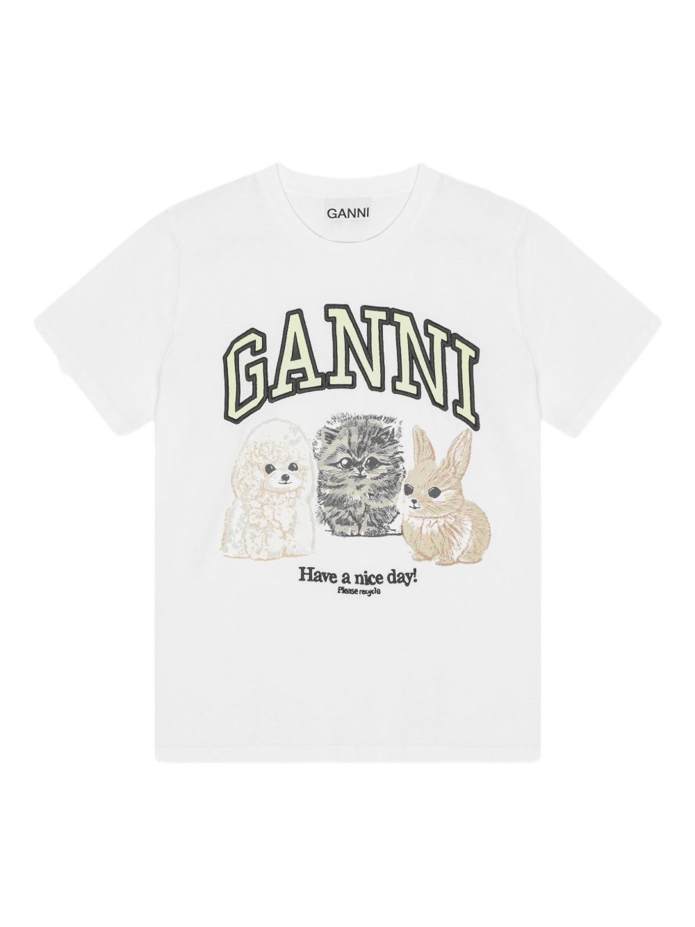 Ganni - GANNI T-shirts and Polos White - Topwear