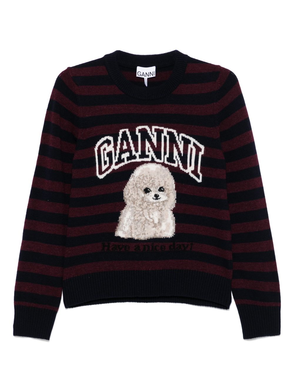Ganni - GANNI Sweaters Bordeaux - Topwear