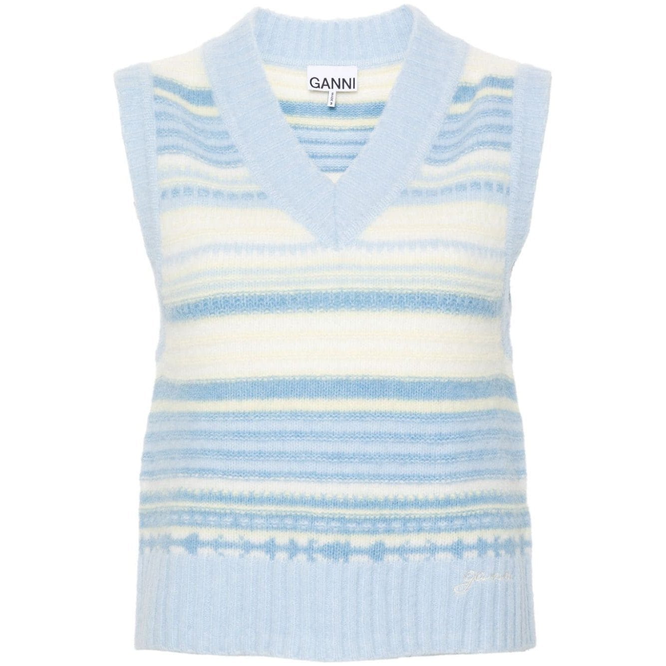 Ganni Ganni Striped sleeveless top Women’s Knitwear