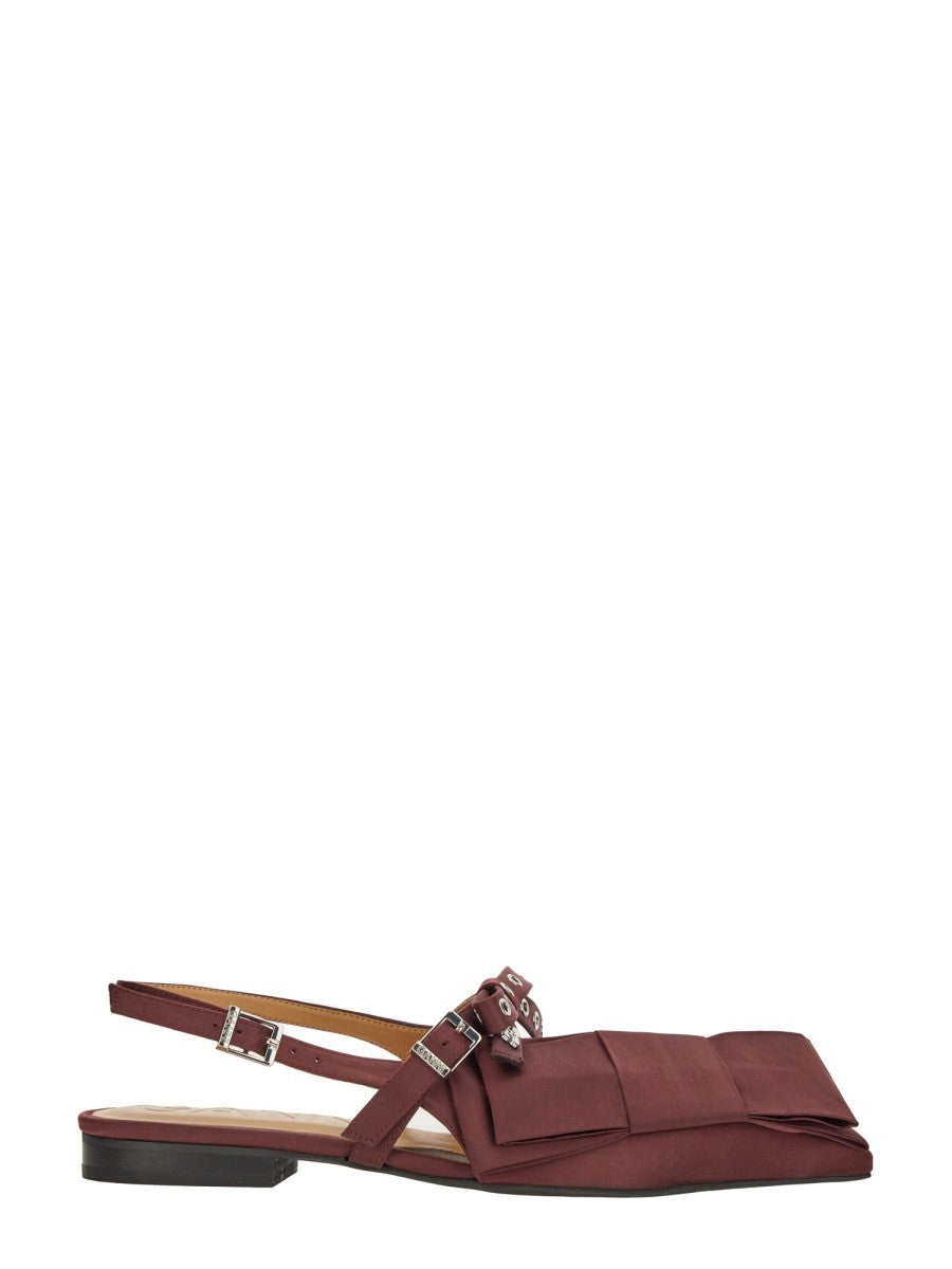 GANNI - Ganni Satin Ballerina - Woman->FOOTWEAR->FLATS