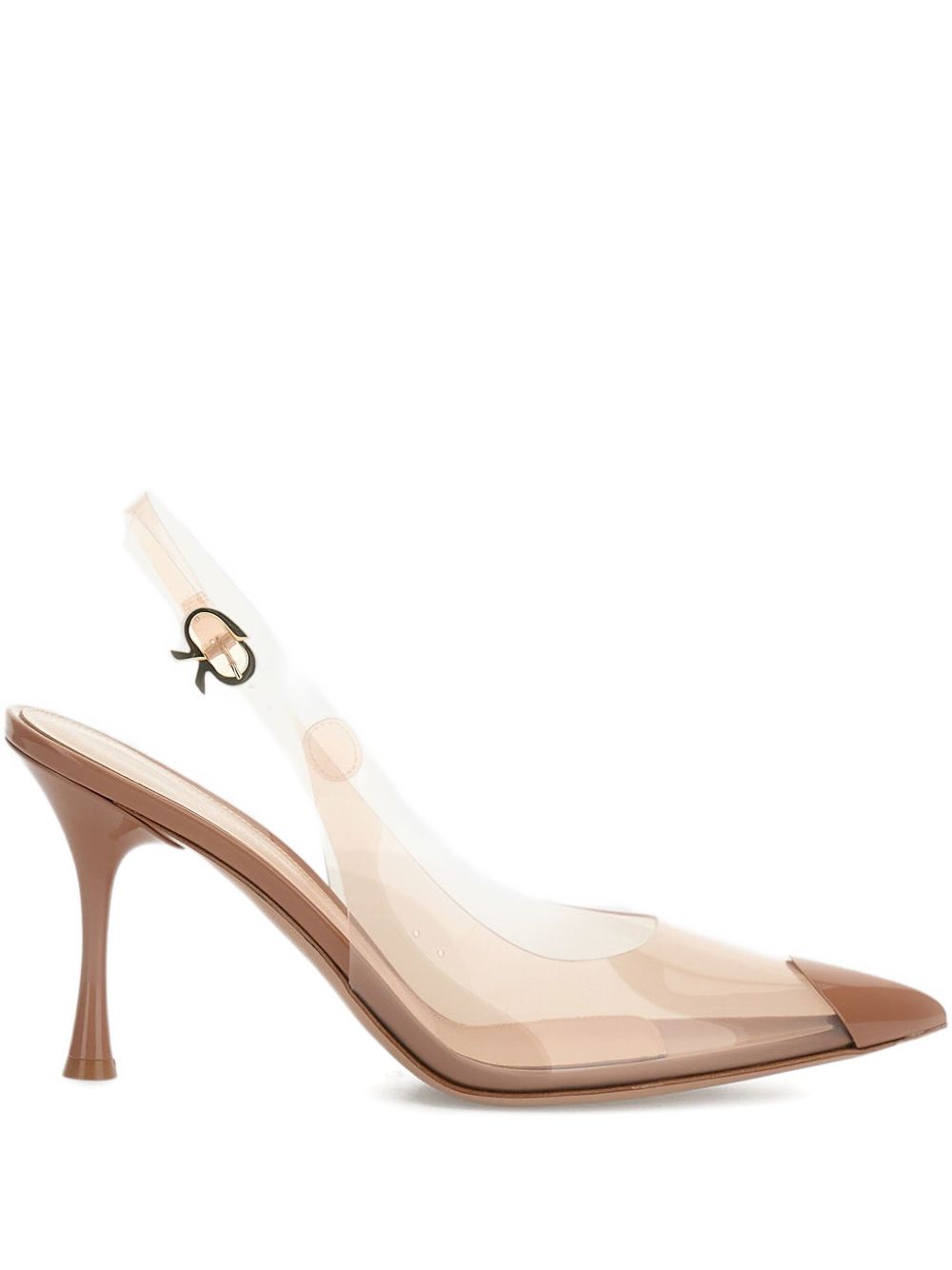 Gianvito Rossi - Gianvito Rossi With Heel Leather Brown - Medium Heel