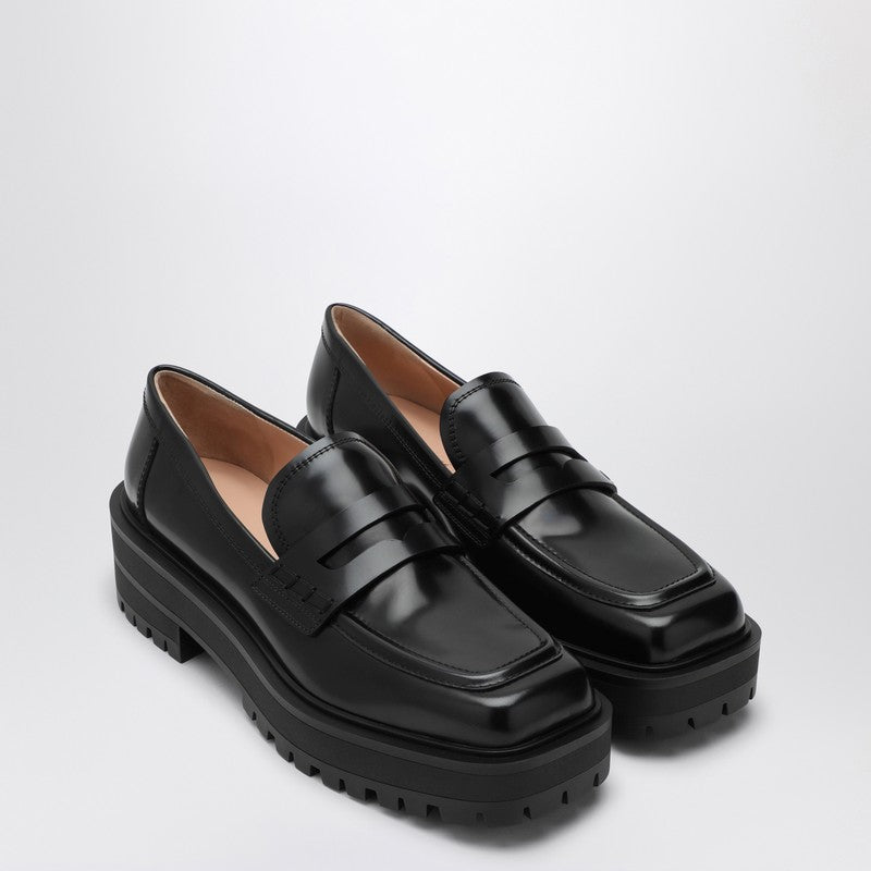 Gianvito Rossi - Gianvito Rossi Black leather loafer - Loafers