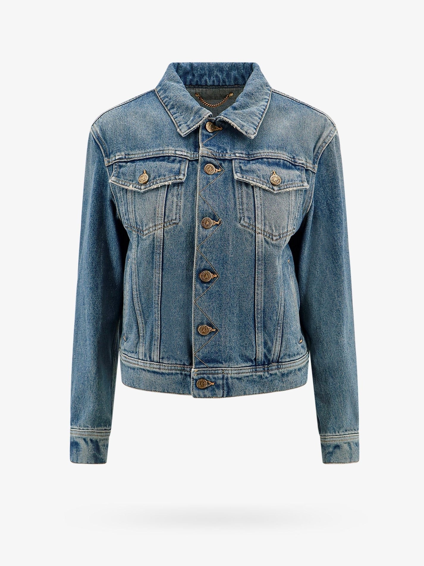 Golden Goose Deluxe Brand - Golden Goose Deluxe Brand Denim Jacket With Embroidered Monogram - Woman->Clothing->Jackets