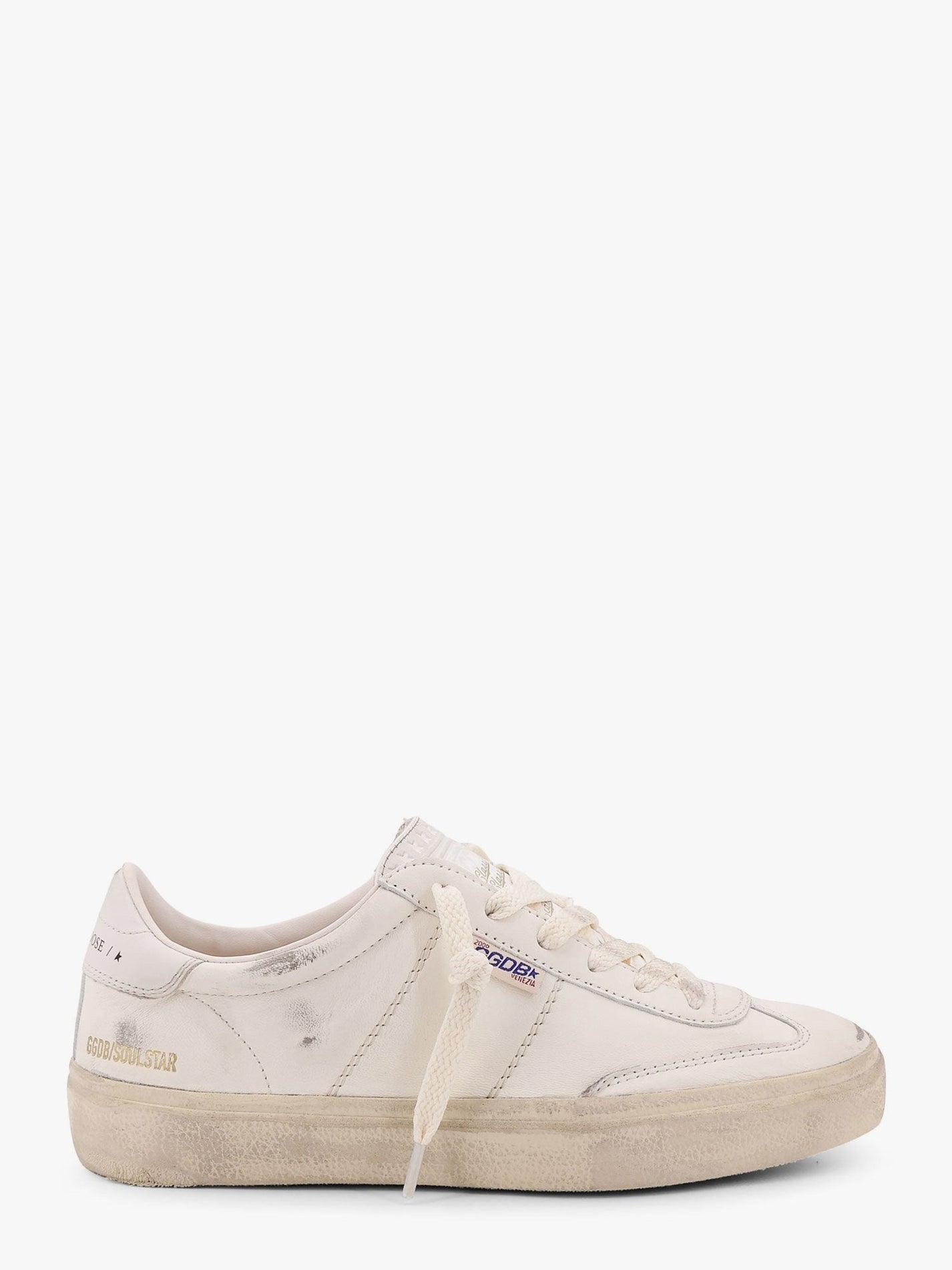 Golden Goose Deluxe Brand - Golden Goose Deluxe Brand Soul Star Low Top Leather Sneakers With Used Effect - Women’s