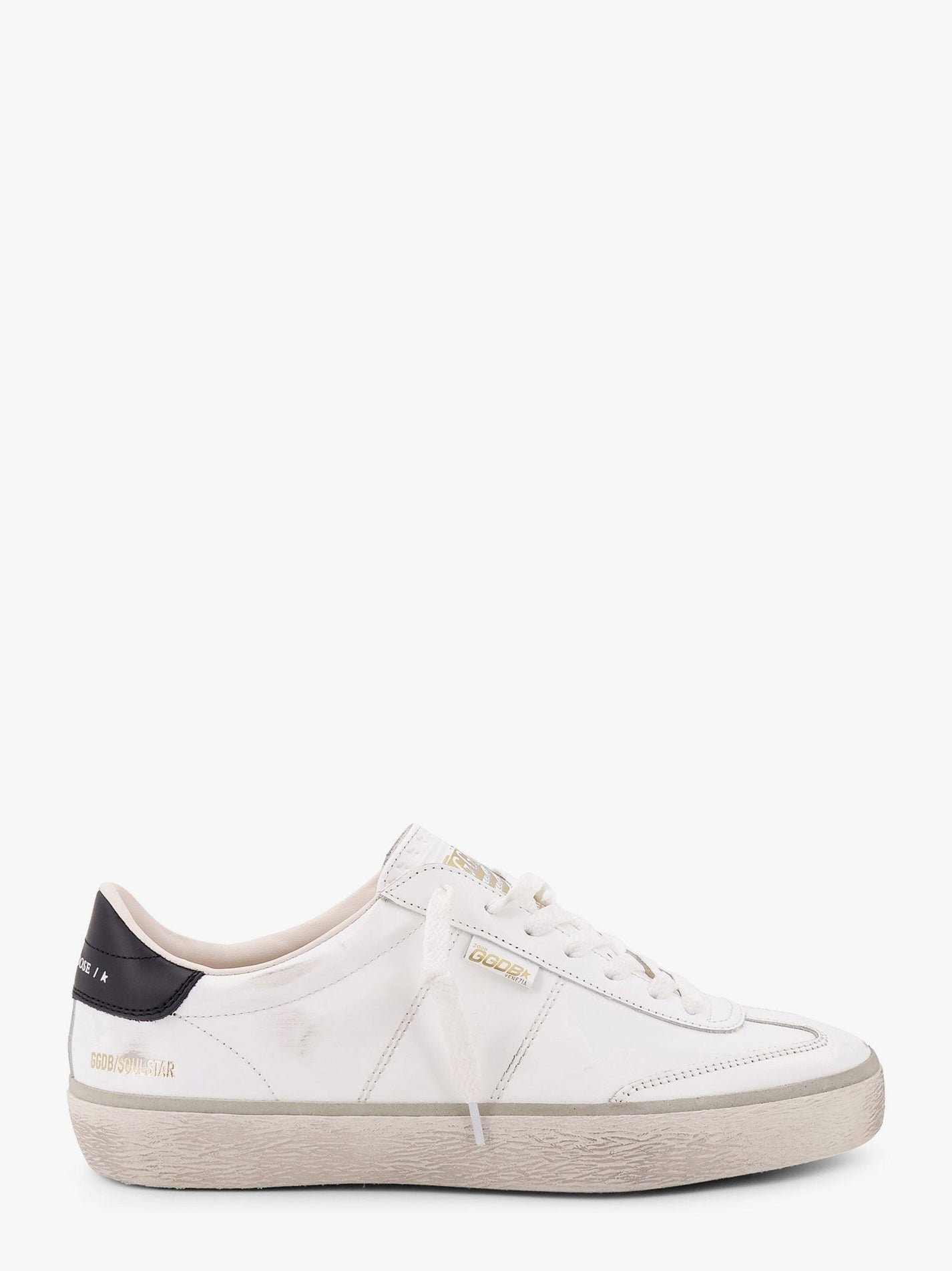 Golden Goose Deluxe Brand - Golden Goose Deluxe Brand Leather Low Top Soul Star Sneakers With Used Effect - Men’s Shoes