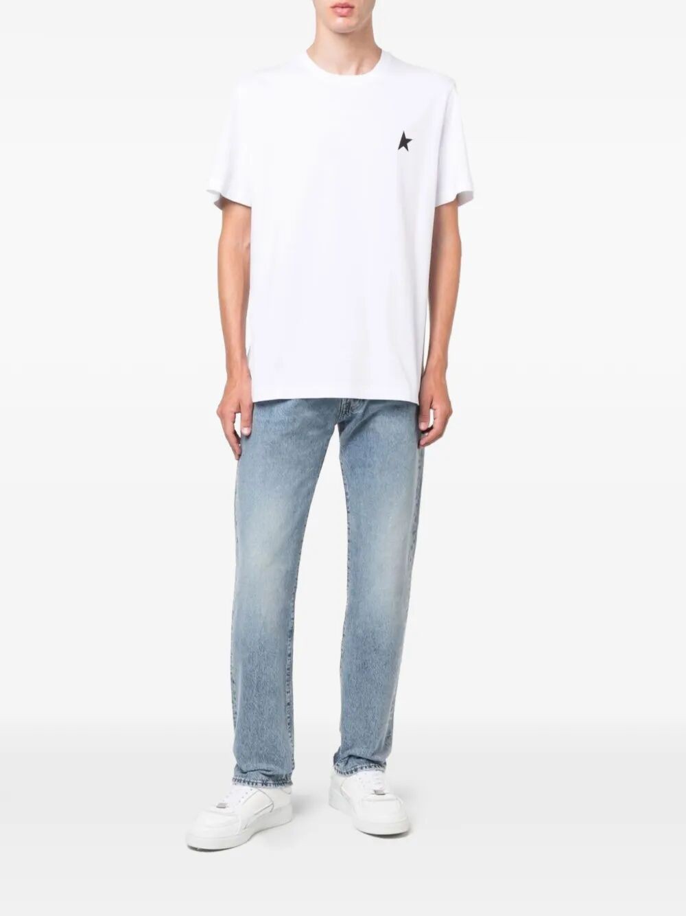 Golden Goose Deluxe Brand - Golden Goose Deluxe Brand T Shirt In Cotone Con Iconica Stella Frontale