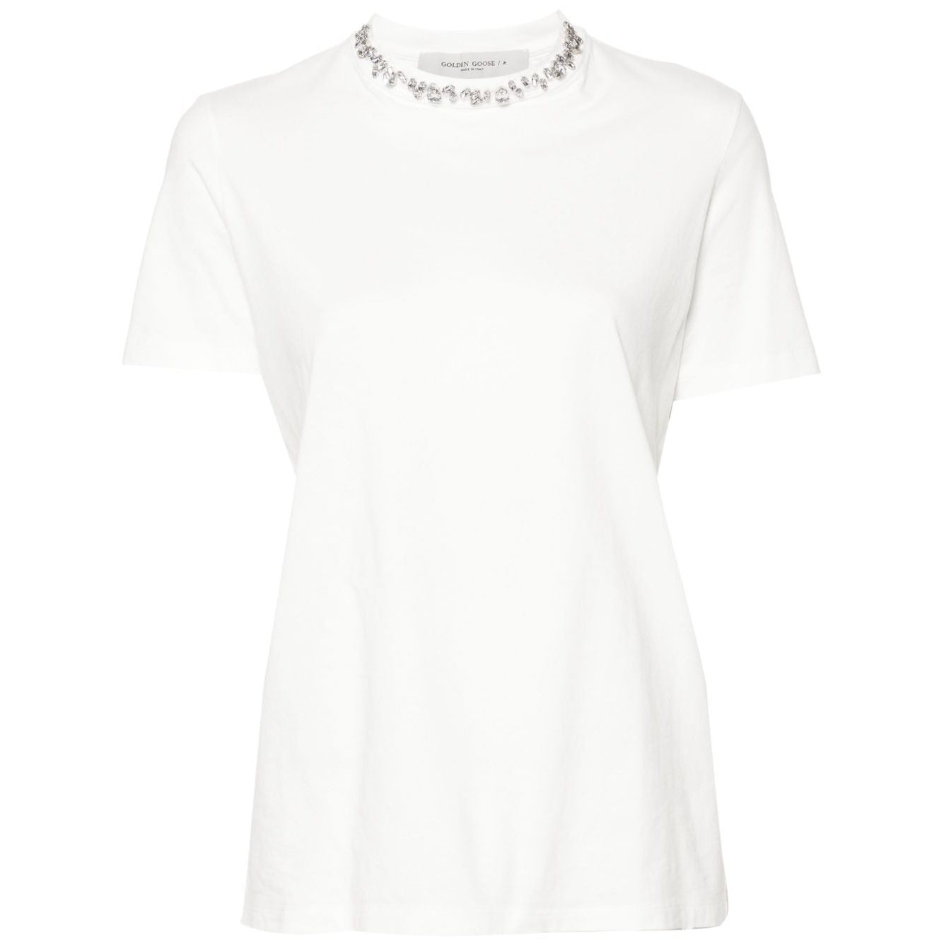 Golden Goose - Golden Goose rhinestone-embellished Cotton T-shirt - Topwear